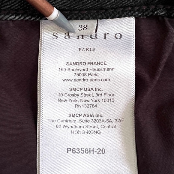 Sandro Paris Opéra High-Rise Frayed Straight-Leg Jeans Distressed Ankle … - Picture 9 of 17